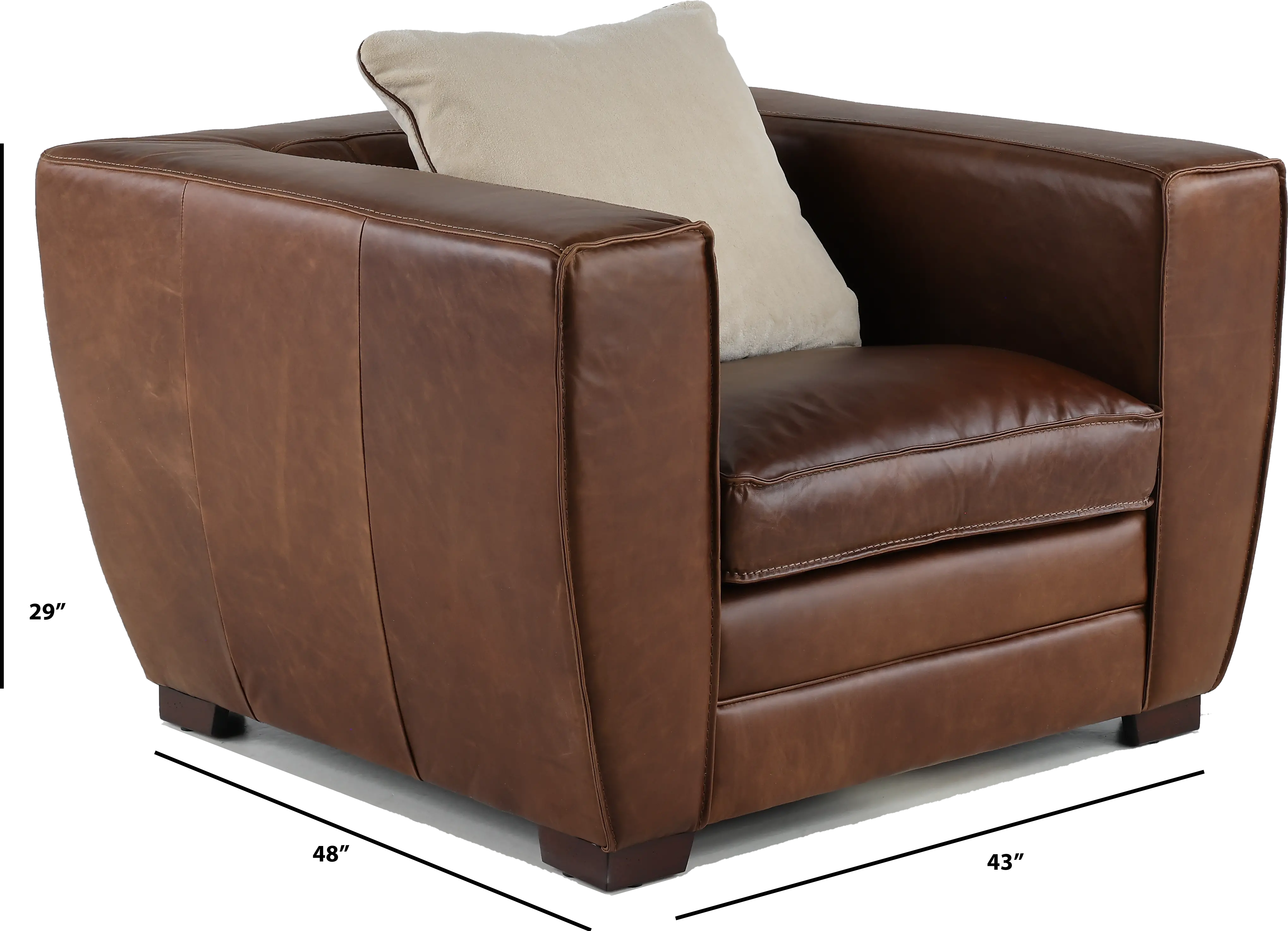 Bistro Brown Leather Chair