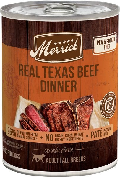 Merrick Grain-Free Real Texas Beef Dinner Canned Dog Food