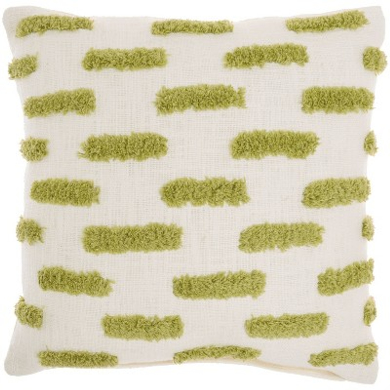 18x18 Life Styles Lines Tufted Square Throw Pillow Lime - Mina Victory