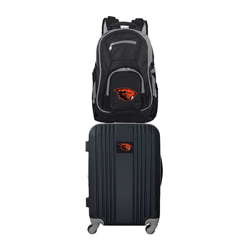 Oregon State Beavers Wheeled Carry-On Luggage and Backpack Set