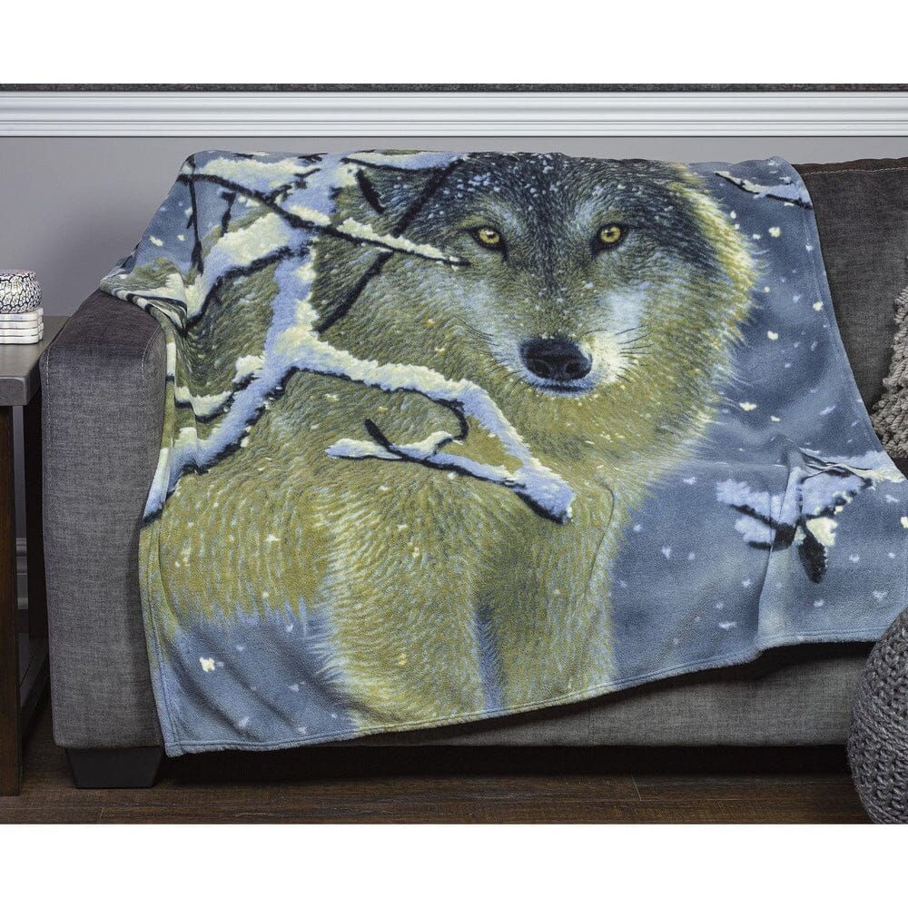 Broken Silence Wolf Super Soft Plush Fleece Throw Blanket