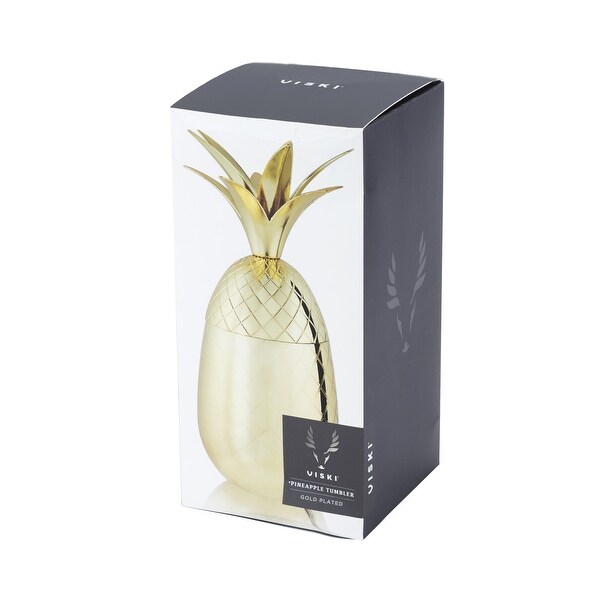 16oz Gold Pineapple Tumbler by Viski - 8.25