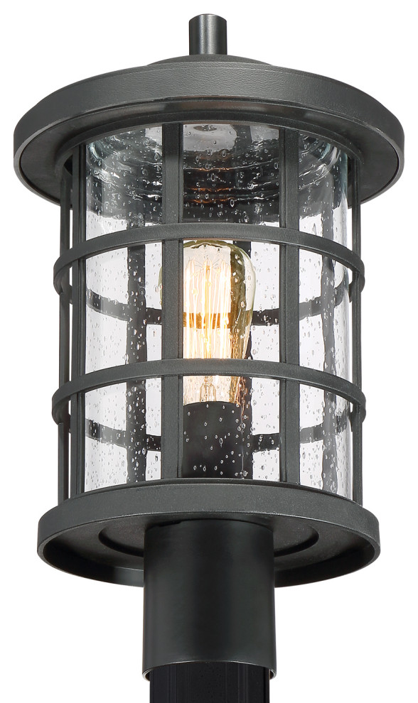 Luxury Craftsman Black Outdoor Post Light  Medium  UQL1046  Vienna Collection   Craftsman   Post Lights   by Urban Ambiance  Houzz