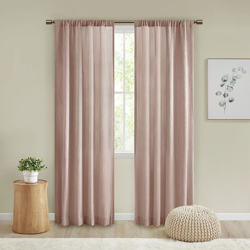 Madison Park 2-pack Valerie Textured Light Filtering Rod Pocket Window Curtains