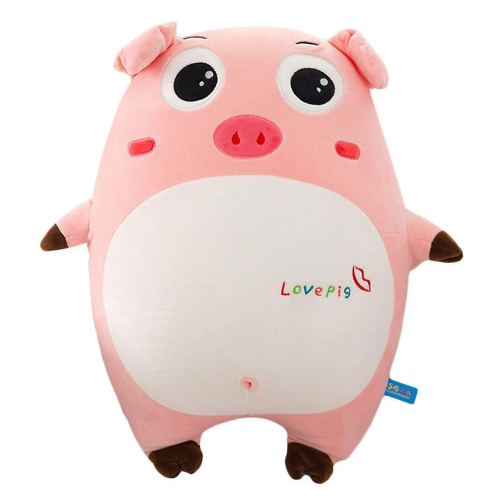 Adorable Pink Pig Doll Stuffed Toy Creative Stuffed Animal Toy Hug Cotton Pillow For Woman Girl Home (50cm， Random Expression)