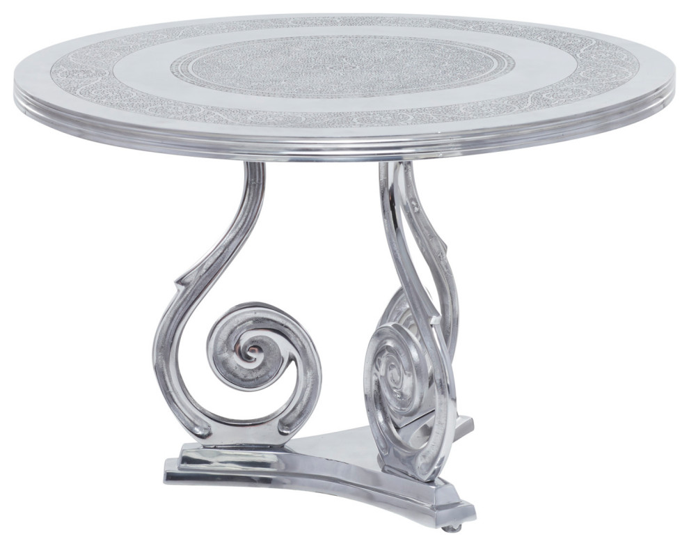 Silver Aluminum Coffee Table  21 quotx31 quotx31 quot560471   Traditional   Coffee Tables   by Brimfield  ampMay  Houzz