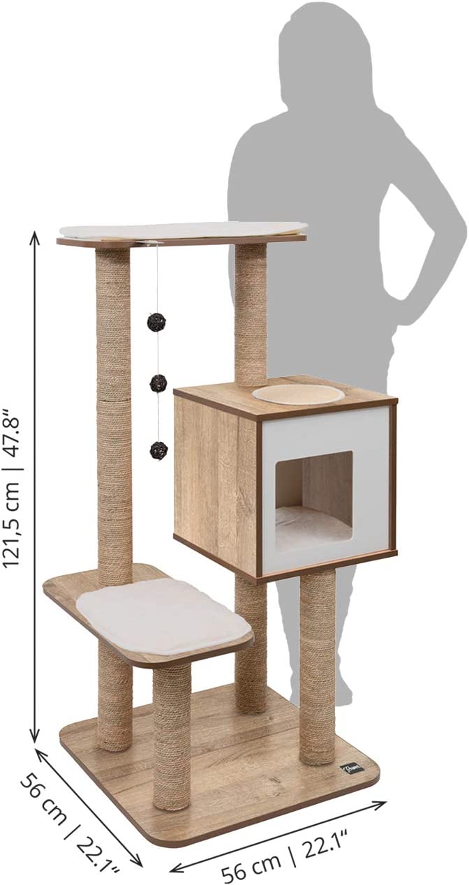 Vesper High Base 47.8-in Modern Cat Tree and Condo