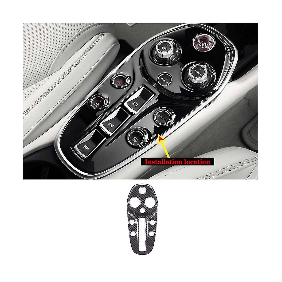 Dry Carbon Fiber Car Central Console Gear Shift Panel Trim Decoration Cover For Gt 2019-2022 Access