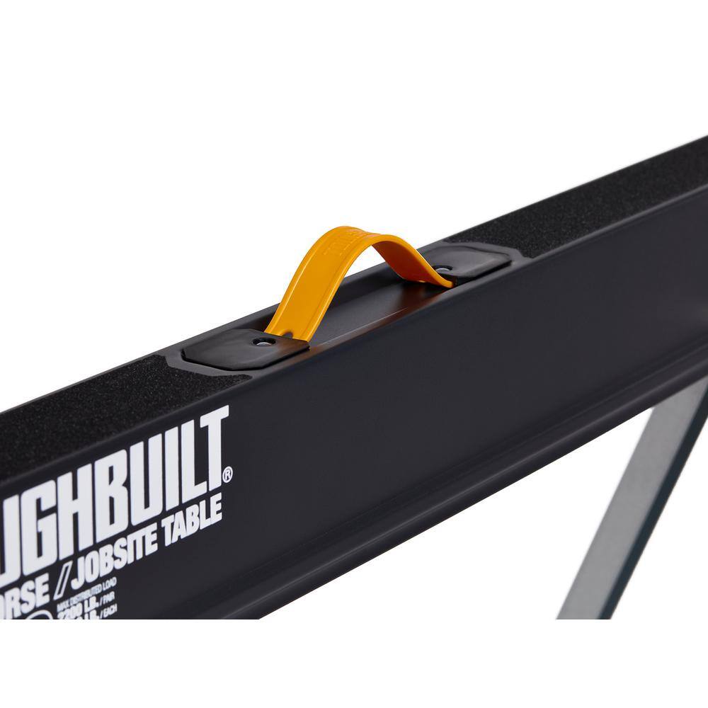 TOUGHBUILT 41.54 in. W x 28.8 in. H C550 Powder-Coat Steel Sawhorse and Jobsite Table with 1100 lb capacity TB-C550