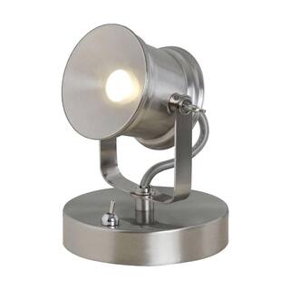 Hampton Bay 5.1 in. Brushed Nickel Integrated LED Spotlight Desk Lamp 19274-002