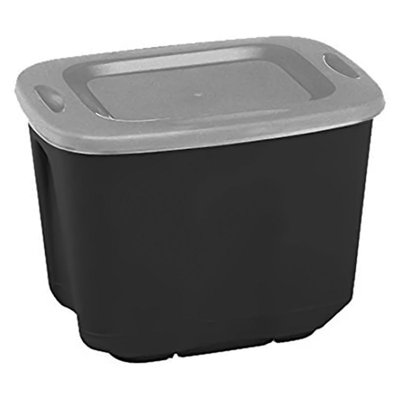 Homz 6610BKTS.10 10 Gallon Durable Molded Plastic Storage Bin with Secure Lid