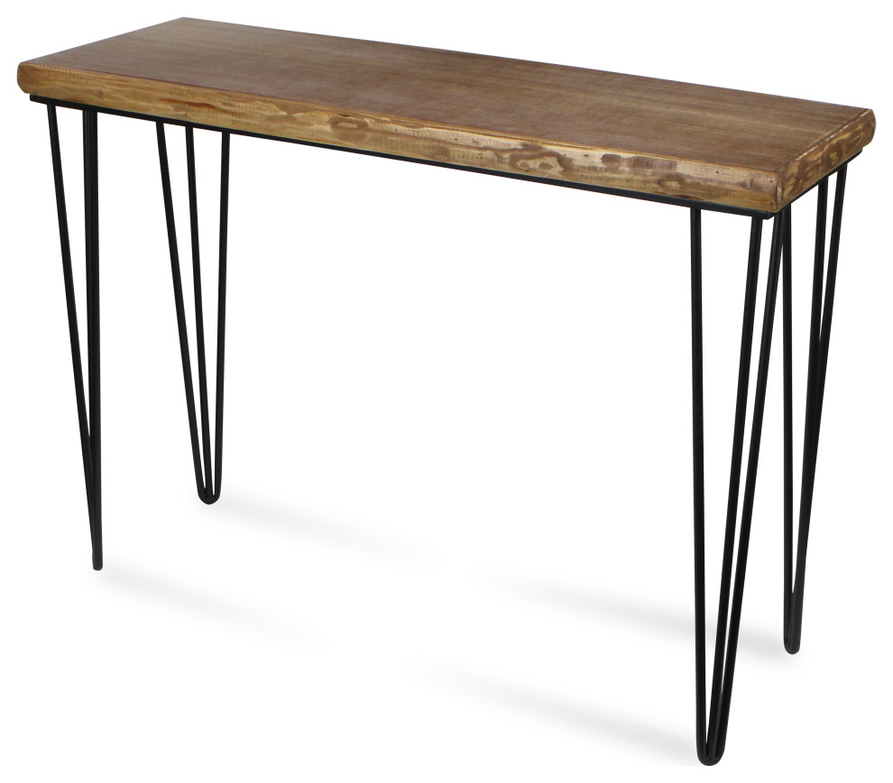 Rectangular Wood Table With Metal Legs   Industrial   Side Tables And End Tables   by Cheungs  Houzz