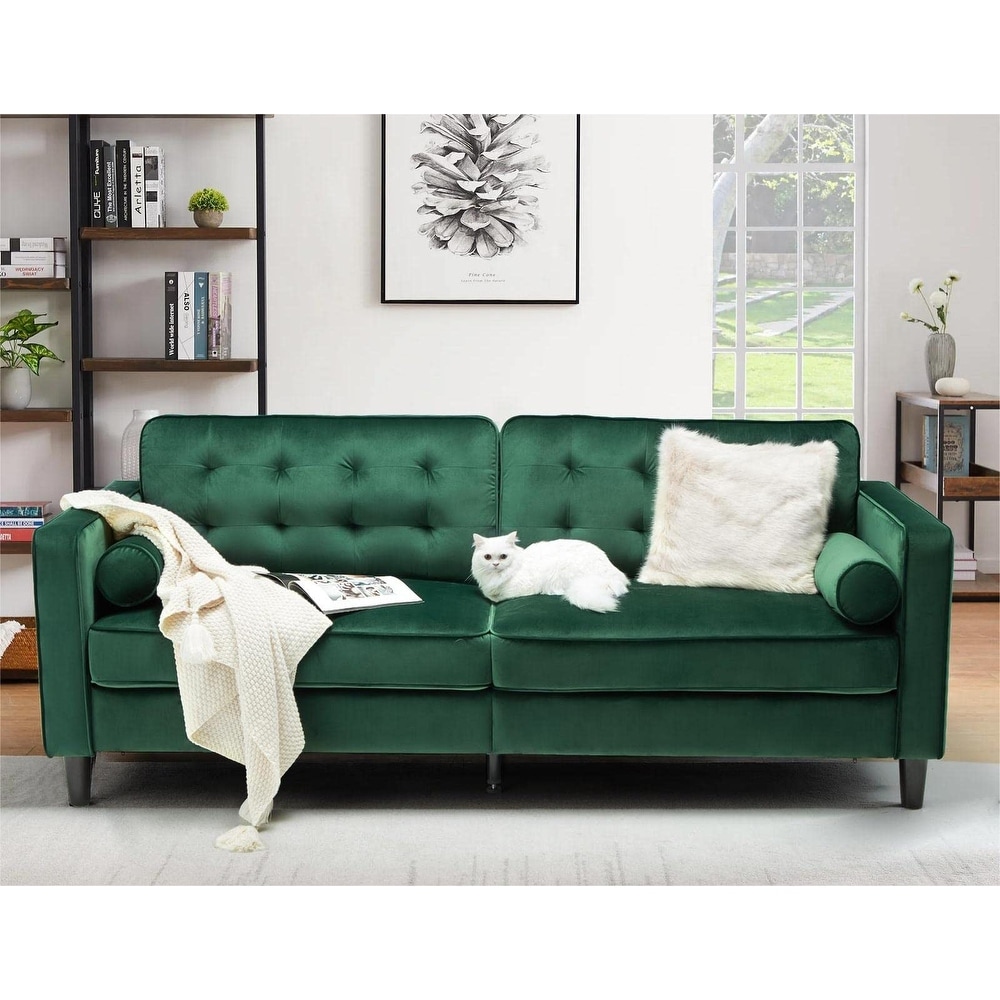 AECOJOY Sofa Couch with 2 Bolster Pillows