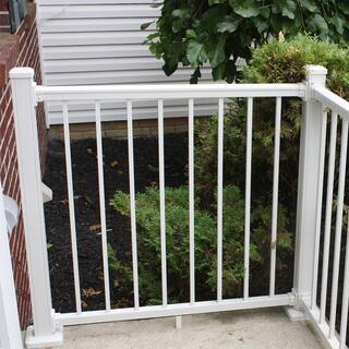 Weatherables Stanford 36 in. H x 96 in. W Textured White Aluminum Railing Kit CWR-B36-A8