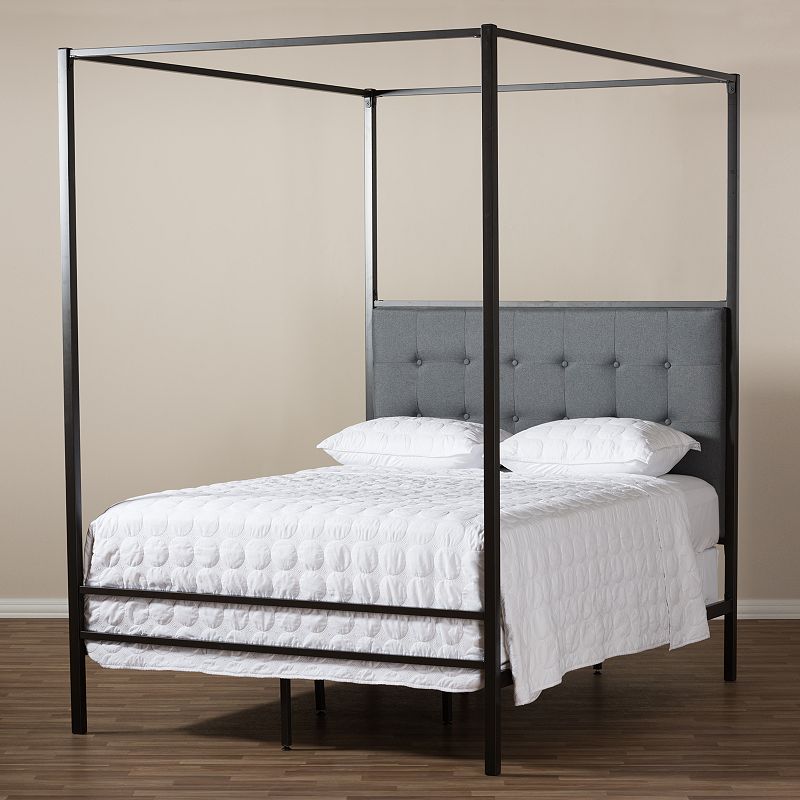 Baxton Studio Eleanor Canopy Queen Bed