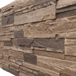 Ekena Millwork 48-58 in. x 24-34 in. Cascade Stacked Stone StoneWall Faux Stone Siding Panel PNU24X48CASR