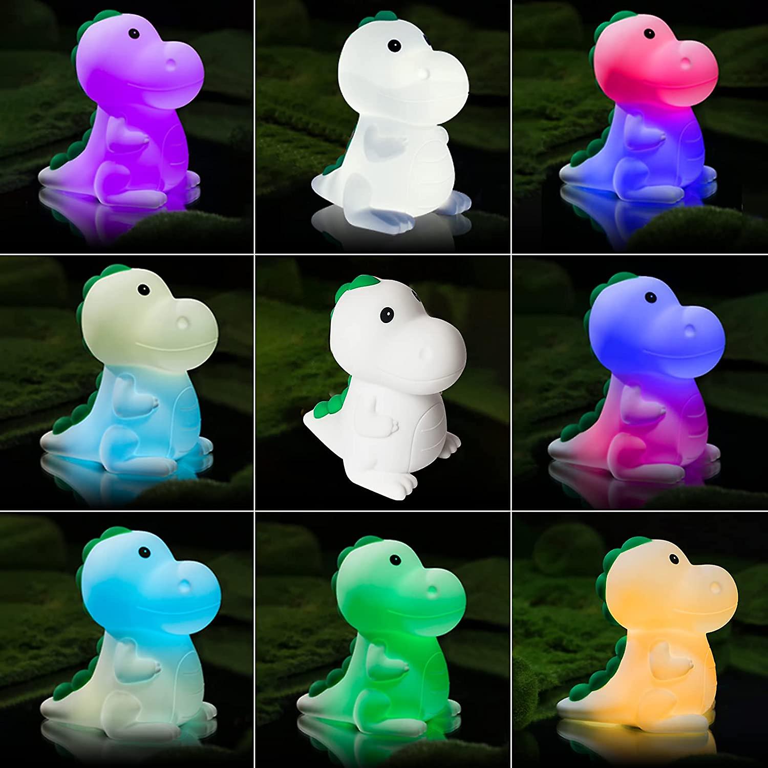 Baicccf Dinosaur Night Light，night Light For Kids，new Two-color Mode And 7 Colors Mode，rechargeable Baby Nursery Night Lights，dinosaur Toys For Kids 3