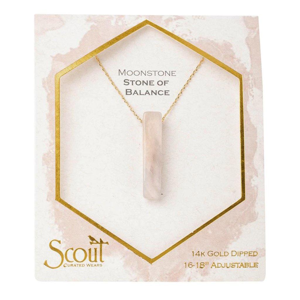 Scout Curated Wears  Stone Point Necklace - Moonstone/Stone of Balance