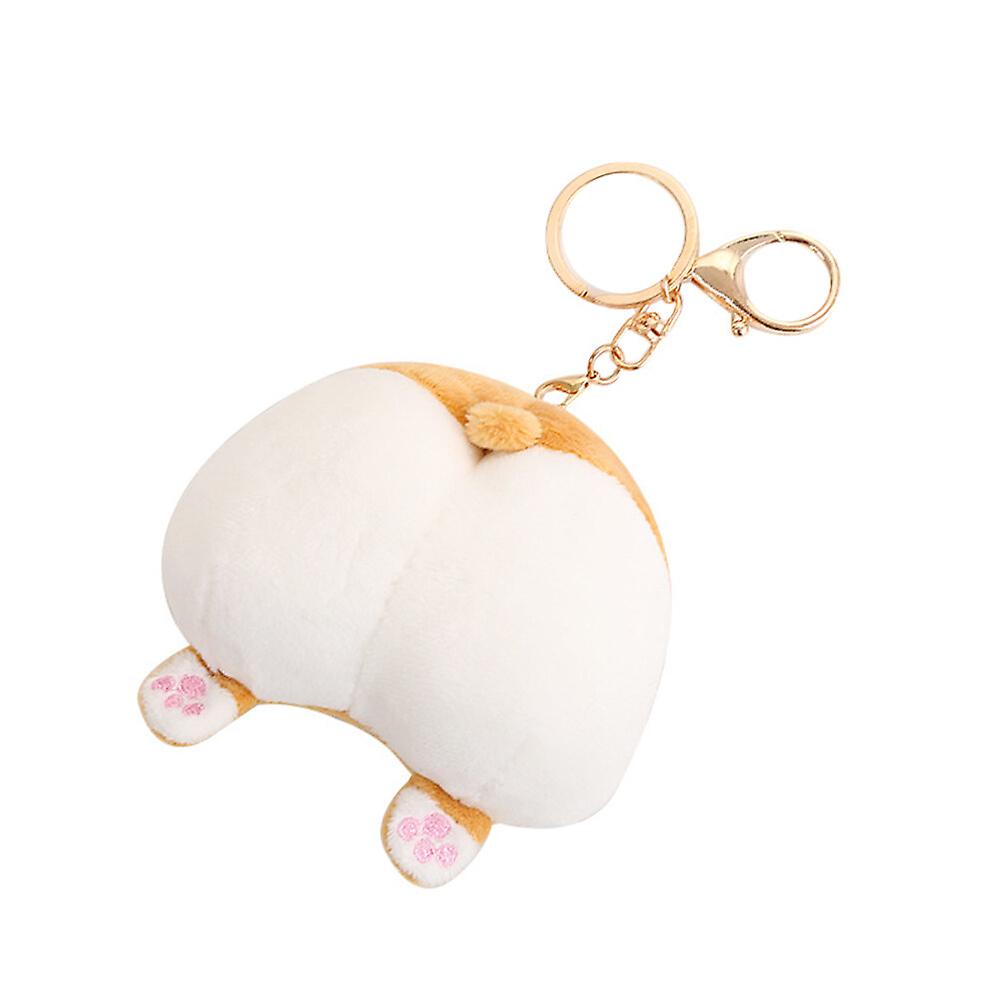 Plush Kitten Butt Key Chain Stuffed Animal Cat Key Ring Bag Hanging Pendant