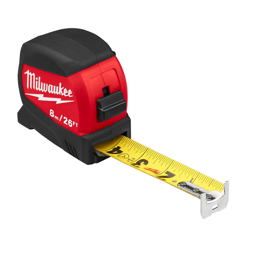 Milwaukee 8M/26Ft Compact Wide Blade Tape Measure 48-22-0426 from Milwaukee