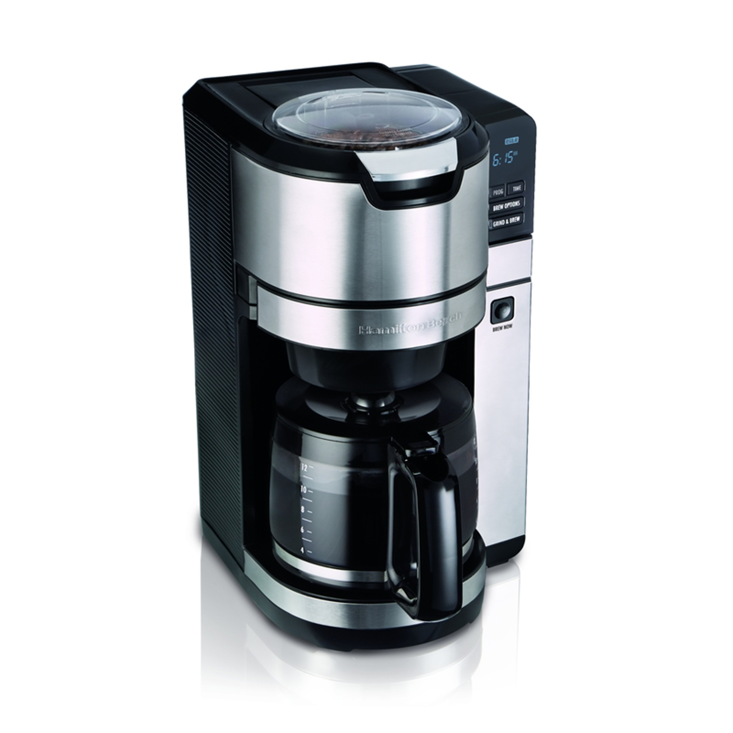 Hamilton Beach 12 cups Black/Silver Grind and Brew Coffee Maker