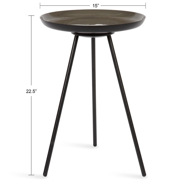 Kate And Laurel Laranya Round Metal Side Table