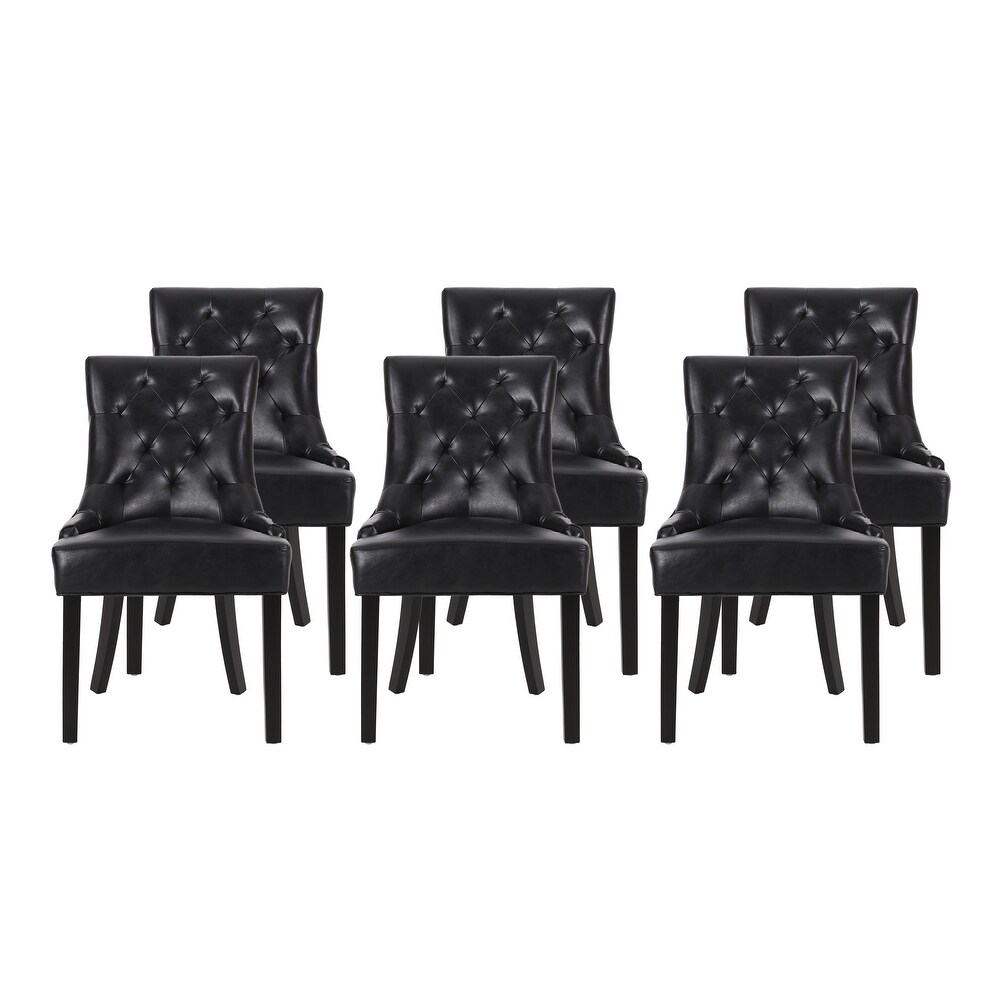 Cheney Tufted Dining Chairs (Set of 6) by Christopher Knight Home