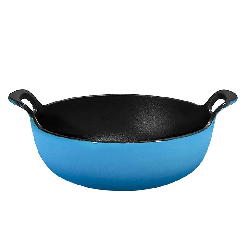 Cast Iron Balti Dish With Wide Loop Handles  Heavy Duty Wok Pans， Griddle and Stir Fry Pans， Braiser Pans  Induction Cooktop， Oven Safe， Stovetop， IndoorOutdoor