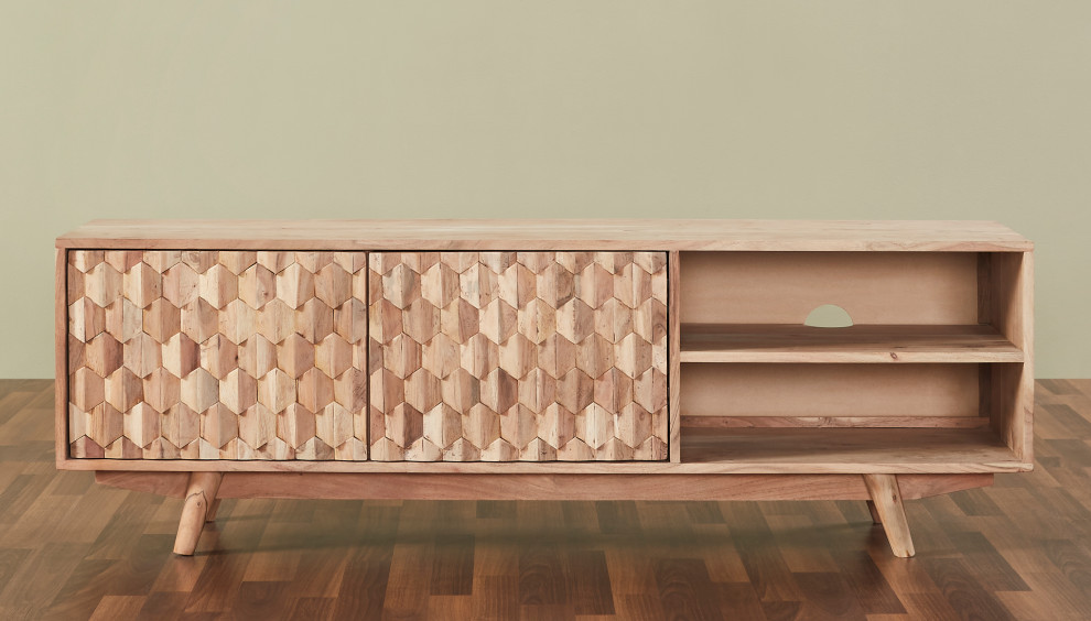 Honeycomb TV Unit   Midcentury   Entertainment Centers And Tv Stands   by Oak Idea Corporation  Houzz