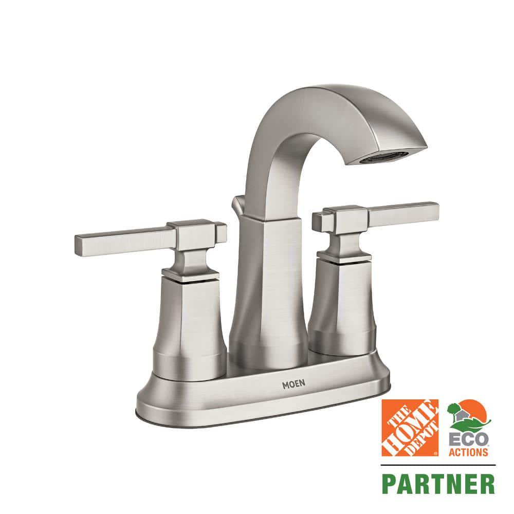 MOEN Ayda 4 in Centerset 2Handle Bathroom Faucet in Spot Resist Nickel