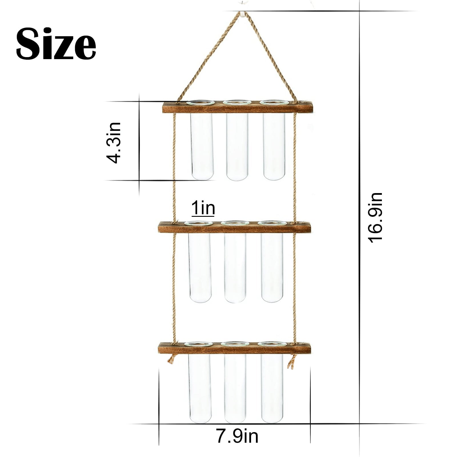 XXXFLOWER Wall Hanging Propagation Station  with 9  Tubes, Planter Terrarium  Size:27.9