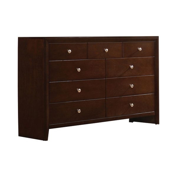 Crawley Rich Merlot 2-piece Panel Bedroom Set with Dresser - - 34935932