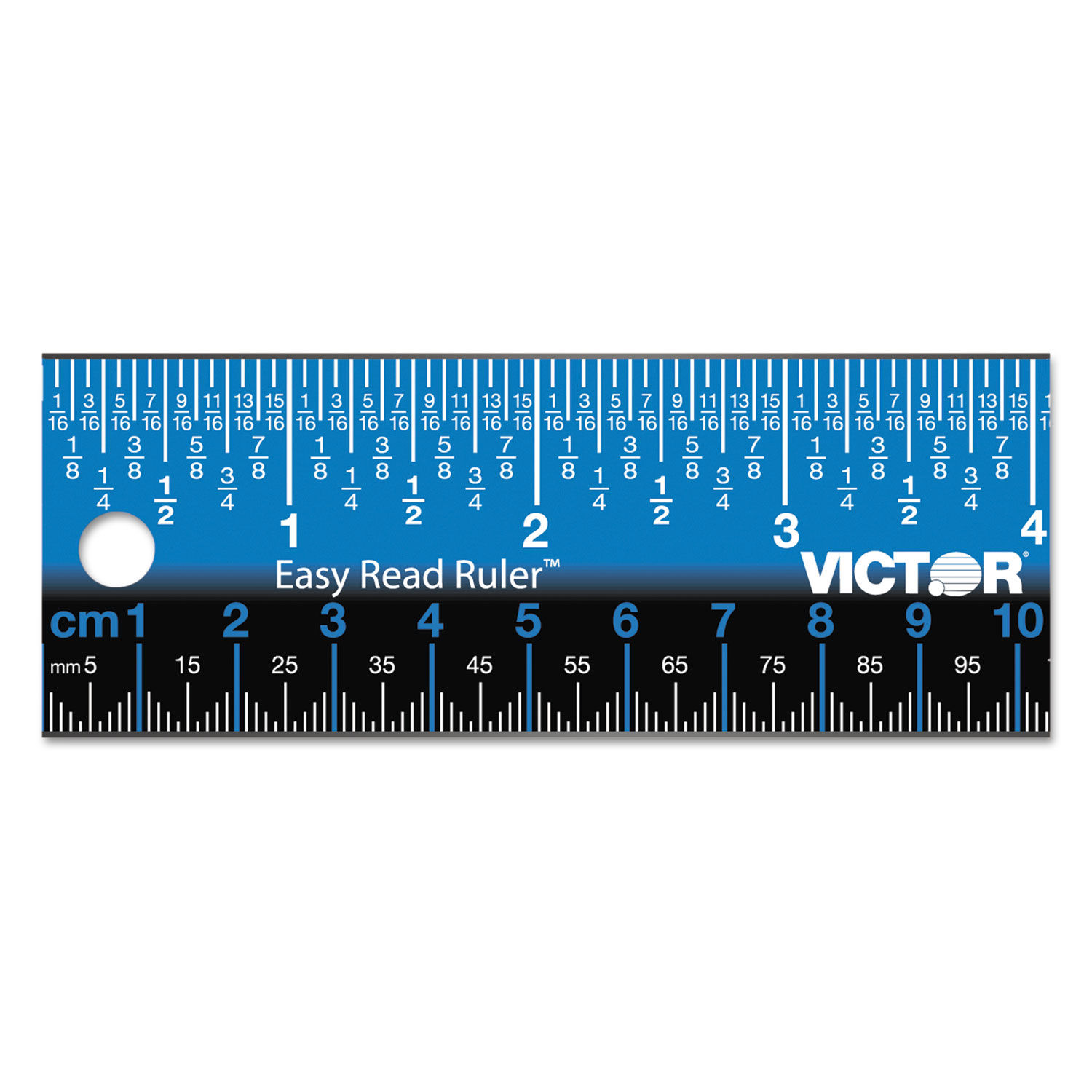 Easy Read Stainless Steel Ruler by Victorandreg; VCTEZ18SBL