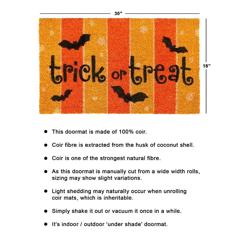 RugSmith Trick or Treat Doormat - 18'' x 30''