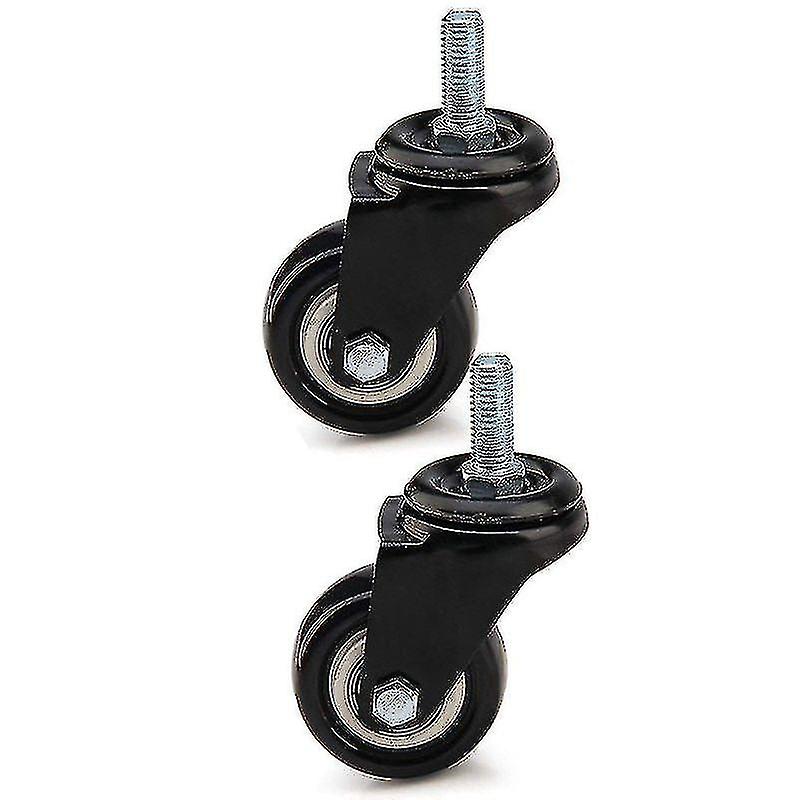 4 X Heavy Duty 50mm Pu Swivel Castor Wheels Trolley Furniture Caster