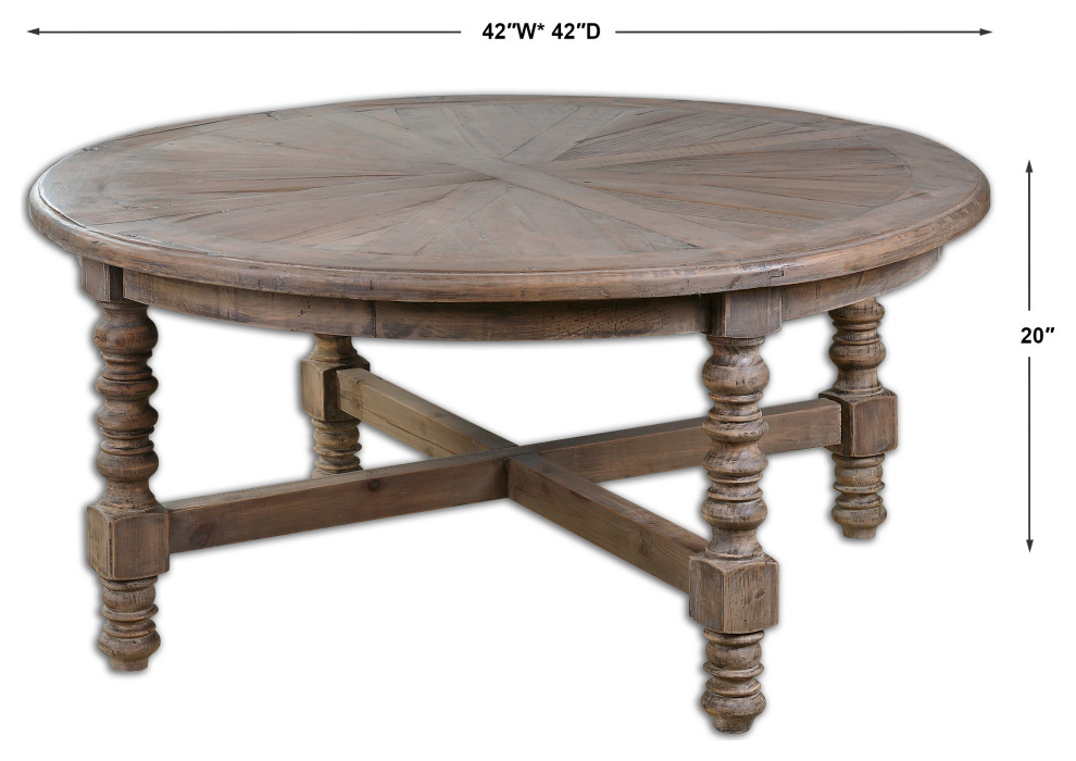 Uttermost 24345 Samuelle Wooden Coffee Table   Traditional   Coffee Tables   by GwG Outlet  Houzz