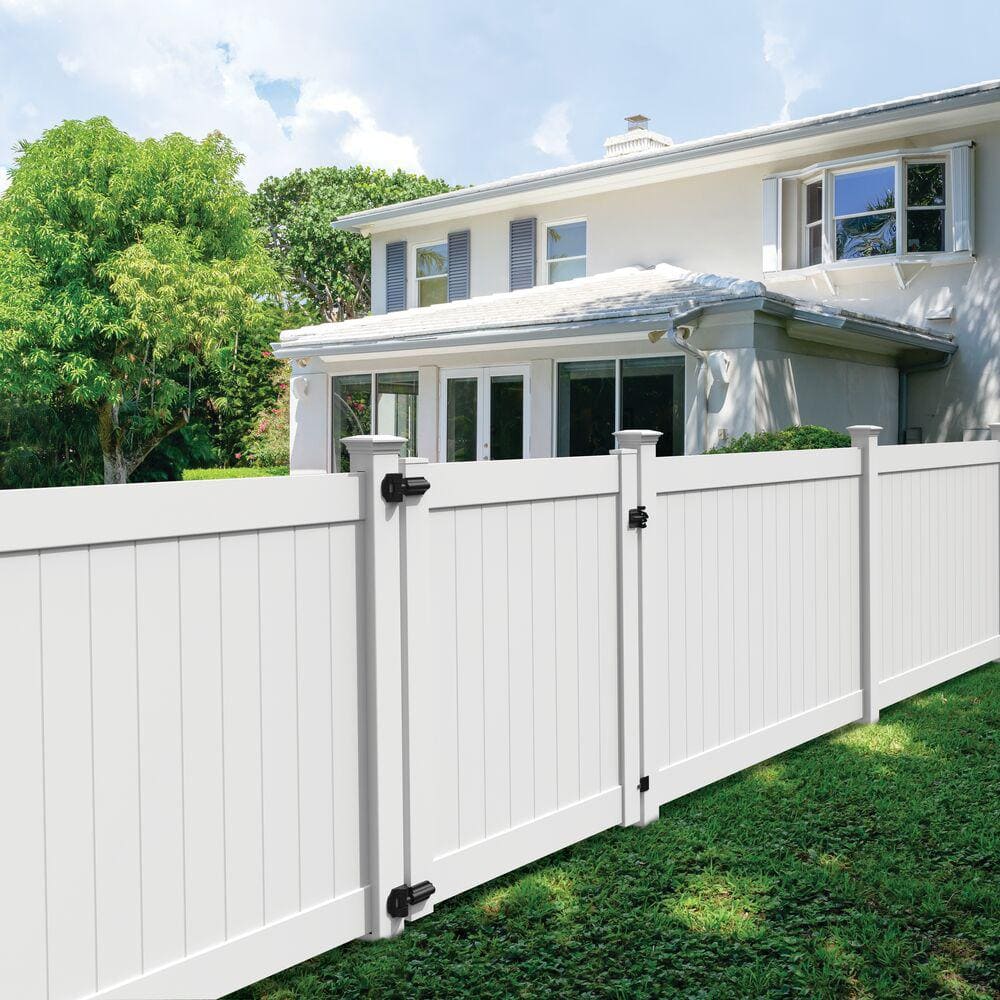 Veranda Linden 5 ft. W x 6 ft. H White Un-Assembled Vinyl Fence Gate 73025430