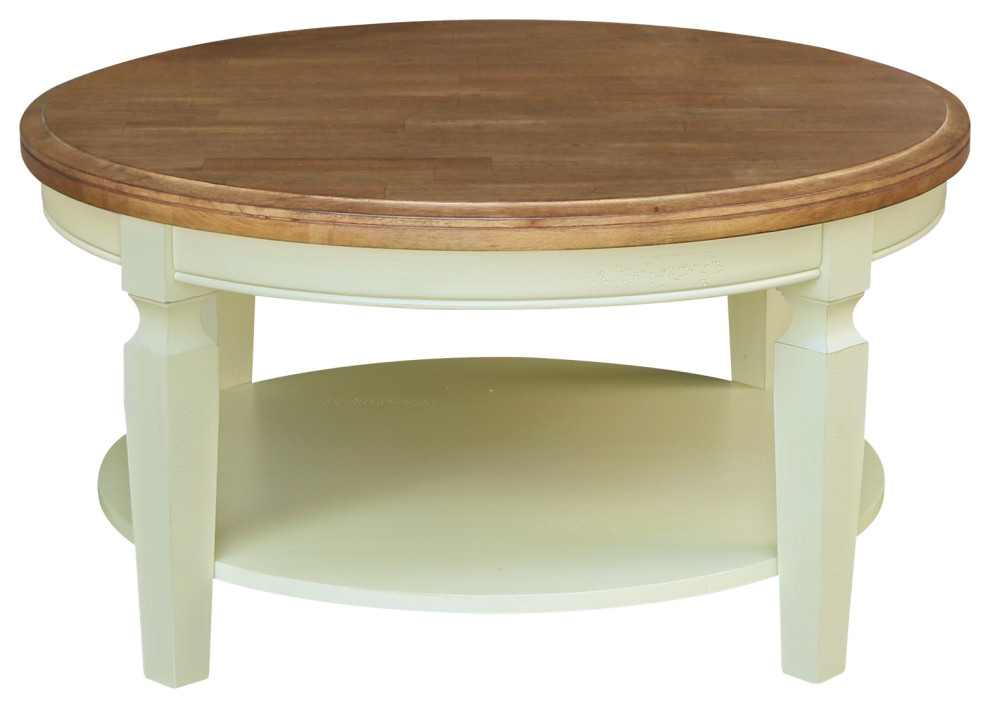 Vista Round Coffee Table   Transitional   Coffee Tables   by International Concepts  Houzz