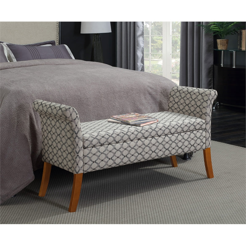 Home Square 2 Piece Garbo Fabric Bedroom Bench Set in Ribbon Multi-Color