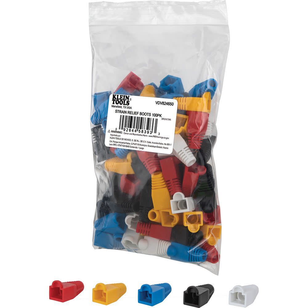 Klein Tools RJ45 Strain Relief Boots 100pk VDV824650 from Klein Tools