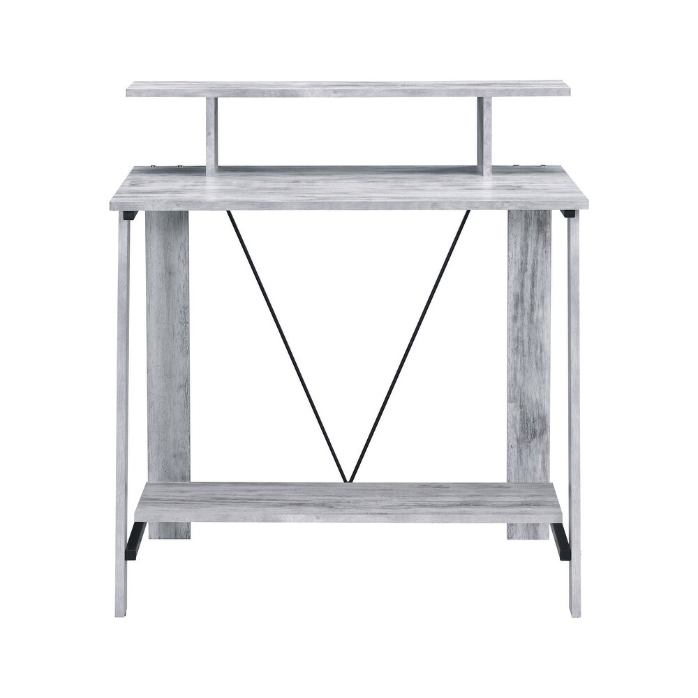 ACME Nypho Writing Desk in Antique White and Black