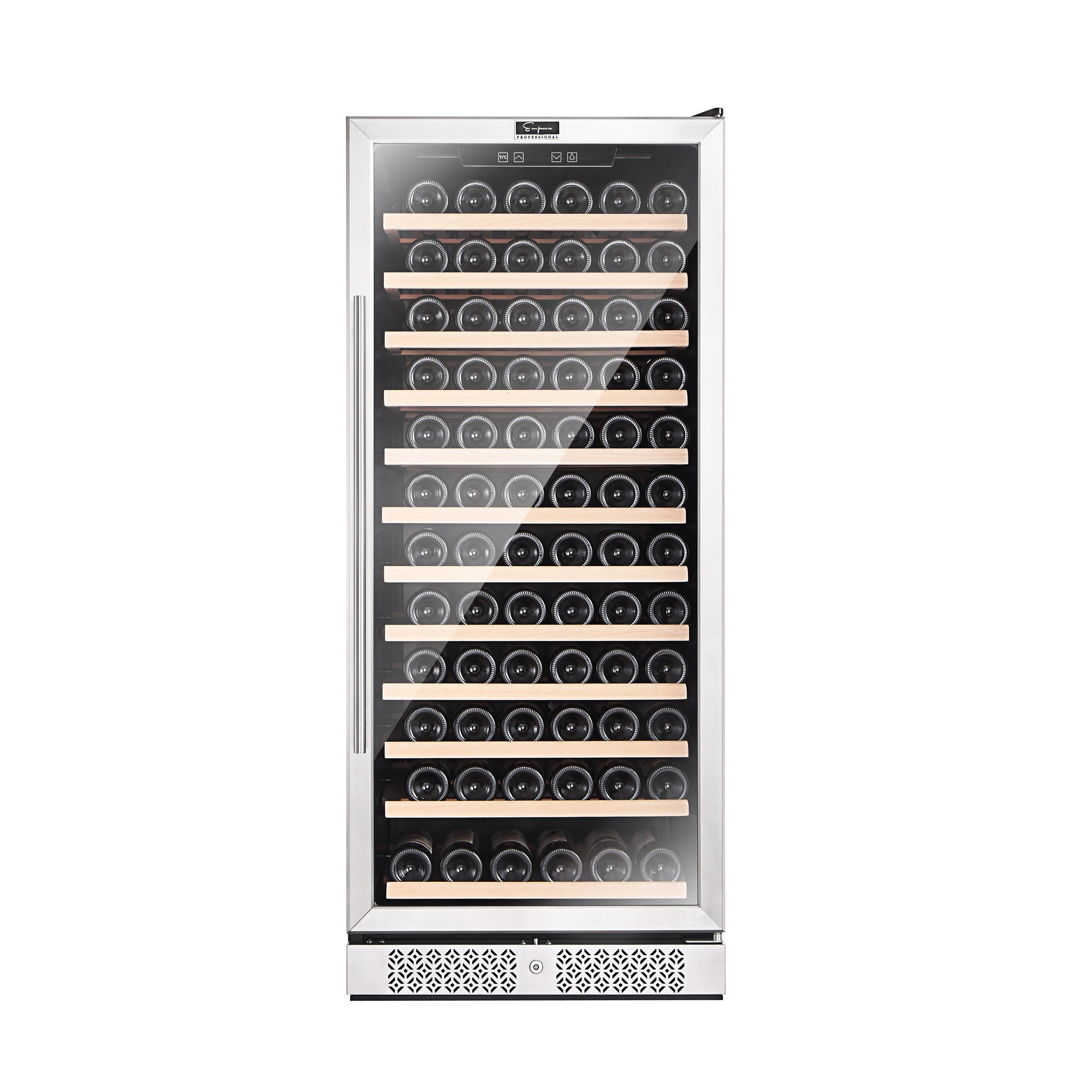 24 in. Single Zone 127-Bottle Built-In Wine Cooler in Stainless Steel