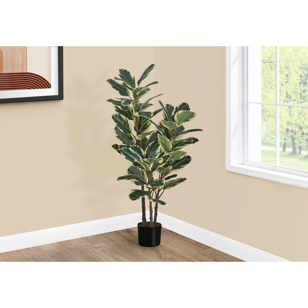 Artificial Plant，47 Tall，Oak Tree，Indoor，Faux，Fake，Floor，Greenery，Potted，Real Touch，Decorative，Green Leaves