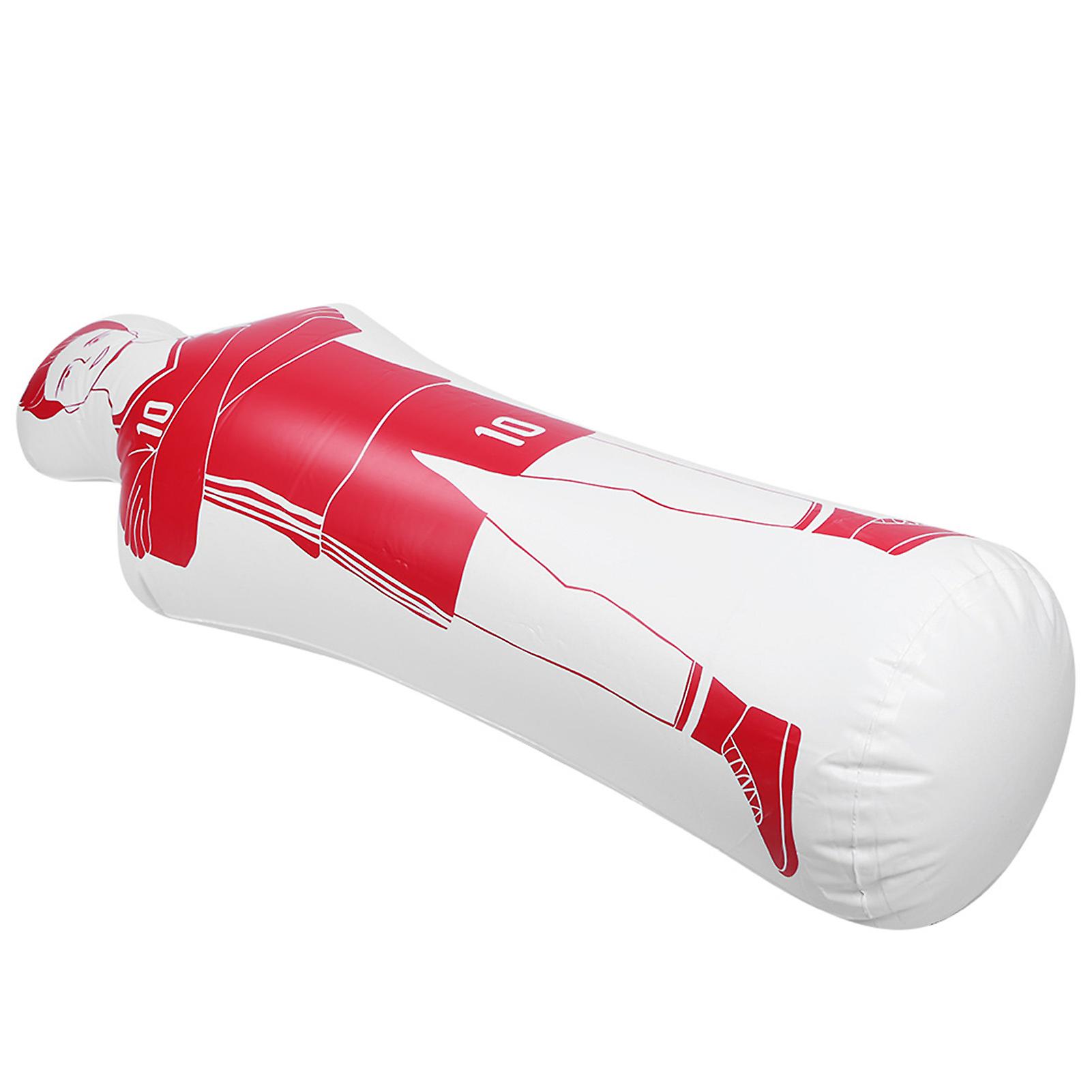 Inflatable Football Training Dummy Tumbler Soccer 0.35m Pvc Boxing Punching Bag 40x160cmred