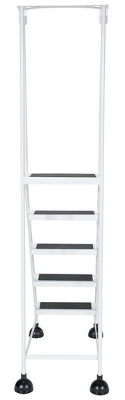 Vestil LAD 5 W spring loaded roll ladder 5 step wh...