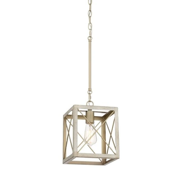 Acroma 1 Light 8In Linear Modern Farmhouse Rectangle Chandelier-UL Certified - N/A Shopping - The Best Deals on Chandeliers