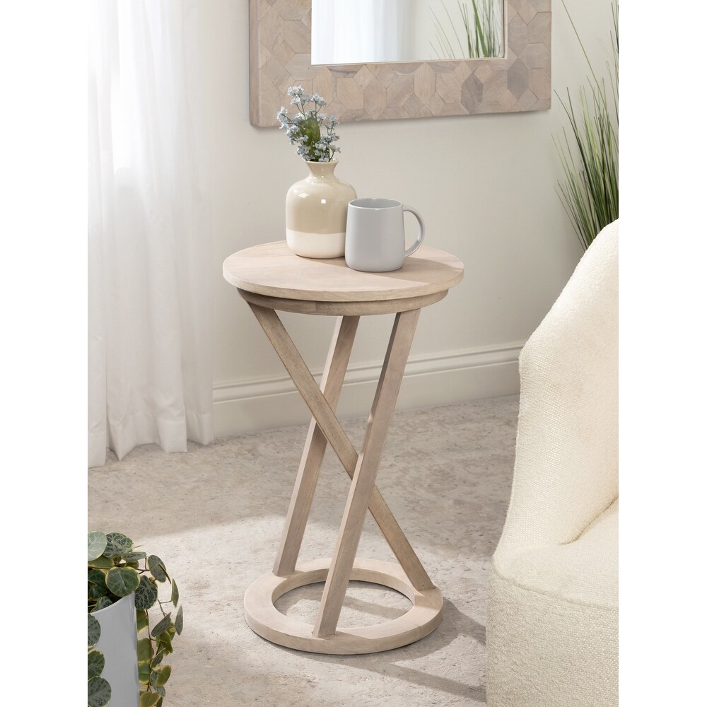 Kate and Laurel Aja Modern Wood Accent Table