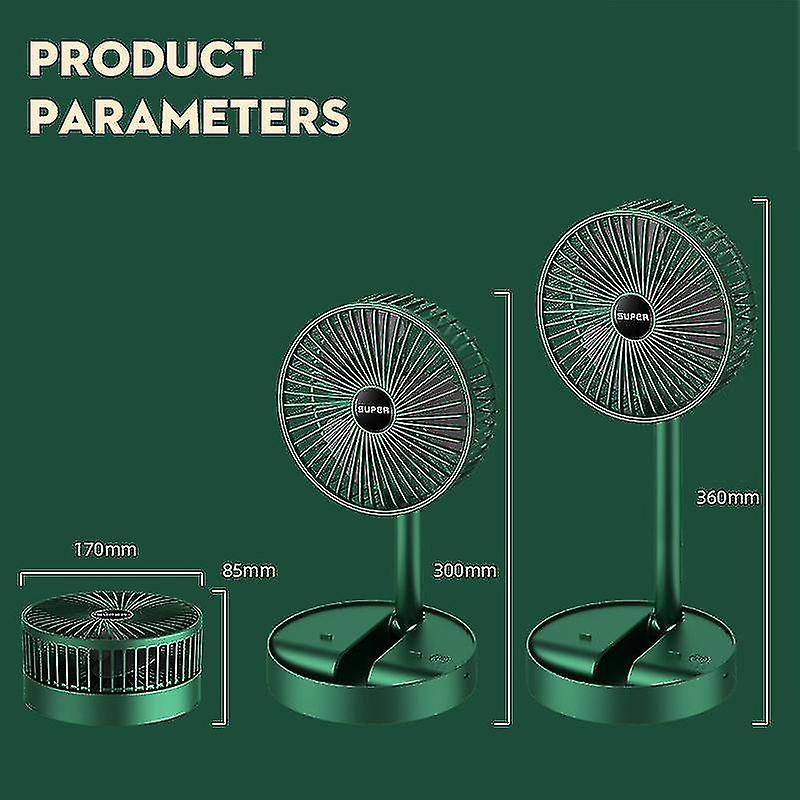 Portable Usb Charging Folding Fan Retractable Mini Desktop Desk Fan