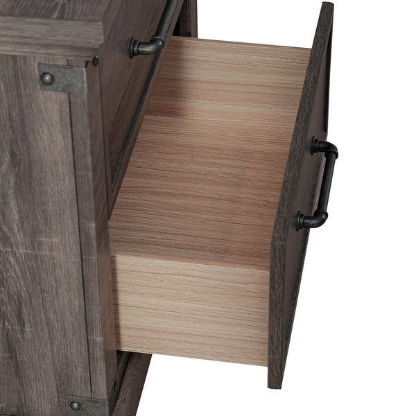 Lakeside Haven Brownstone Nightstand with Charging Station - - 36903193