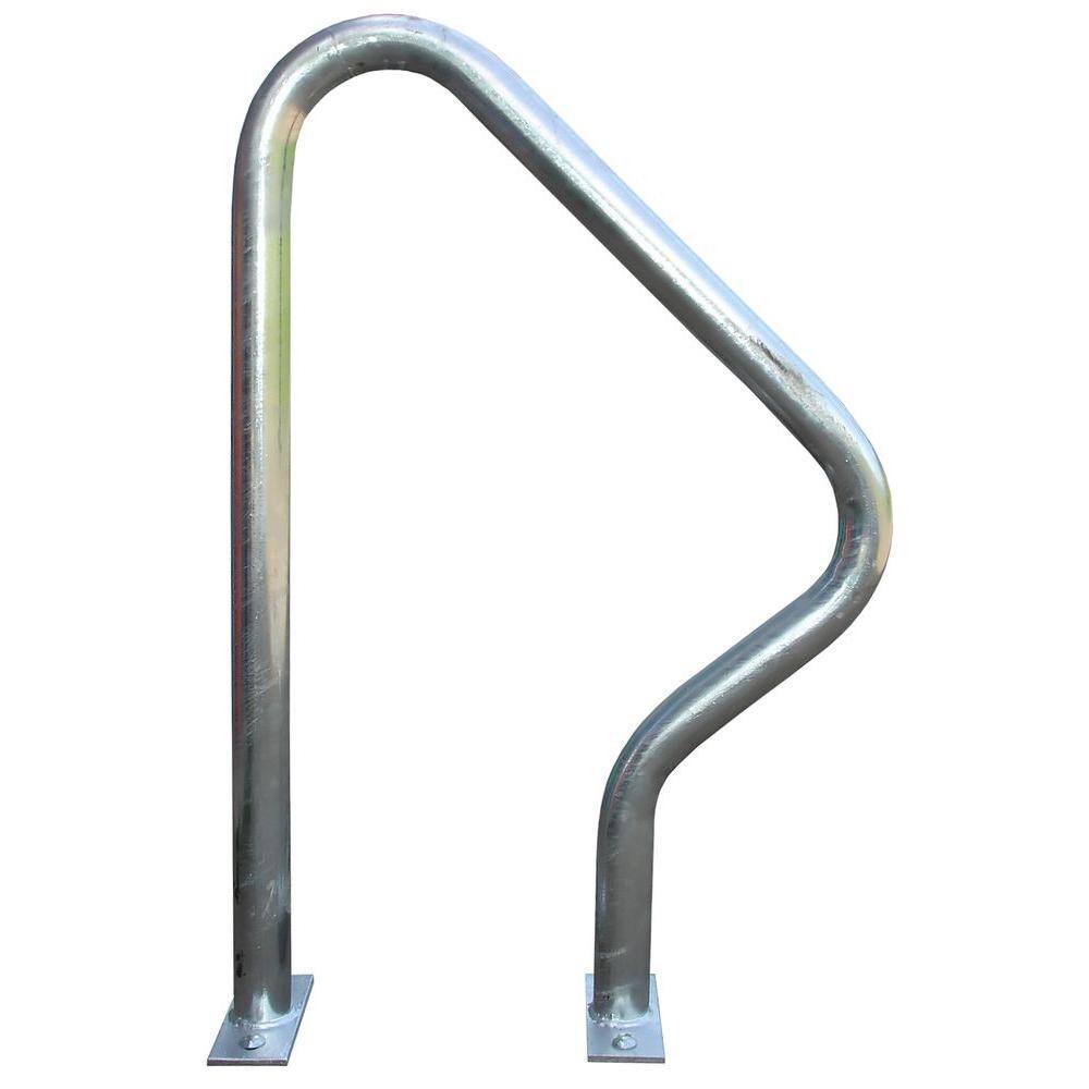 Dero Swerve 2-Bike Galvanized In-Ground Mount 22 in. Bike Rack SW-IG-GV